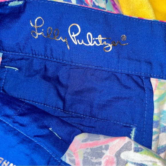 Lilly Pulitzer 5" Callan Shorts Serene blue seas the day Size 2 tropical fish - Picture 4 of 6